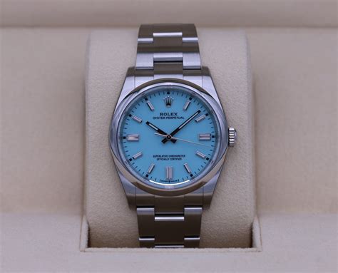 rolex bleu tiffany|rolex tiffany blue 36mm price.